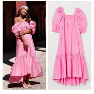 H&M puff sleeved cotton dress